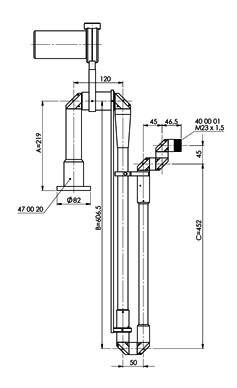 Medical laser instrument holding arm - 0050 - Optotek Medical